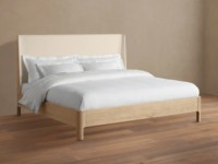 Modernes Luxus-Massivholzbettgestell Designer Gepolstertes Plattformbett Holzbetten für Schlafzimmer-Sets Luxusmöbel