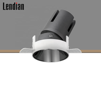 Spot encastré sans cadre, sans bordure, réglable, anti-éblouissement, module LED COB 12W 15W 20W 30W, plafonnier rond