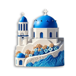 Kích Thước Tùy Chỉnh Hy Lạp Santorini Bãi Biển Athens Mykonos 3D Tủ Lạnh Nam Châm Set Polyresin Hy Lạp Tủ Lạnh Nam Châm - Product Image 2