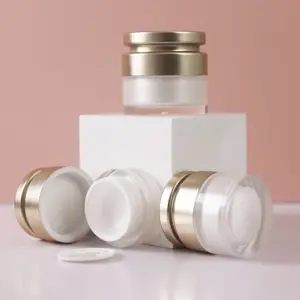 Parede grossa 50g Rodada Plástico Vazio Para Cuidados Com A Pele Cosméticos Vazio Personalizado Lip Balm Acrílico Face Cream Jar