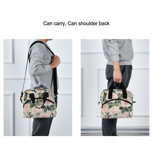 Floral <b>Insulated</b> <b>Lunch</b> Bag Portable Cooler Tote Zipper <b>Lunch</b> <b>Box</b> Bag for Office School Travel - Product Image 6