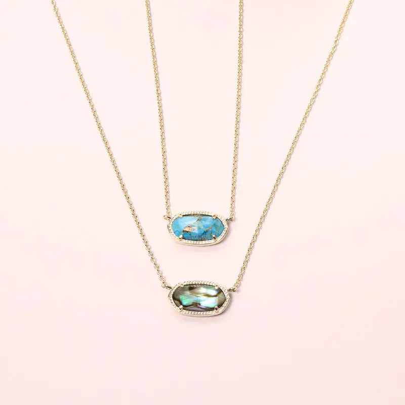 Collier en coquille d'ormeau ovale pour femmes, bijoux plaqués, collier en pin bleu, argent, chaîne en os pour femmes