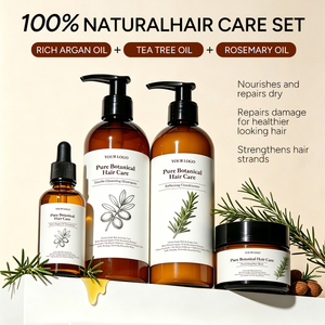 Kit de Soins Capillaires 2-en-1 à l'Argan, Romarin et Batana : Croissance, Réparation, Épaississement, Hydratation, Anti-Chute, Nourrissant, Lissant et <span class=keywords><strong>Cheveux</strong></span> Sains - Product Image 1