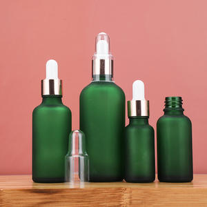 Flacon de décanter cosmétique en verre givré de 100 ml avec anneau en bois grainé, flacon de 5 ml pour huiles essentielles, sérums, produits de soin de la peau, accessoire de flacon - Product Image 5