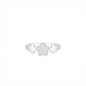 925 Sterling Silver CZ Flower <b>Ring</b> Pave Setting Classic Style Unisex Everyday Wear - Product Image 1