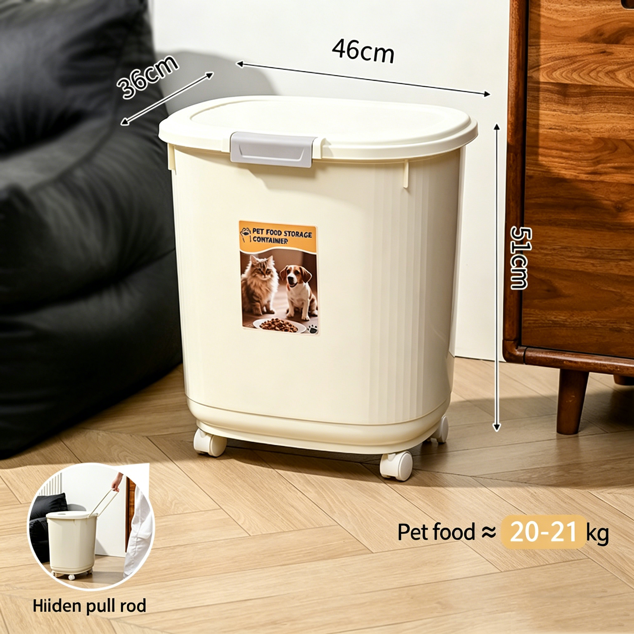 Cream white-grey buckle-20-21 kg wheel