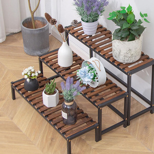 Support à fleurs élargi à un seul niveau pour rebords de fenêtre de balcon ; support à fleurs sur pied étroit et long pour balcon, pour pots de fleurs - Product Image 4