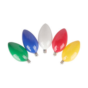 थोक रंगीन शीशा बल्ब C7 c9 e27 b22 के साथ पीतल और कांच मोमबत्ती में - Product Image 6