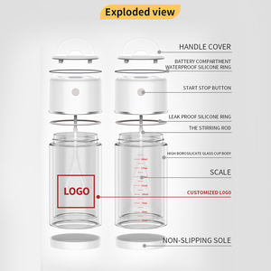 Double tasse en verre de qualité laboratoire, résistante aux acides et aux alcalis, sans danger pour les boissons en verre de qualité supérieure. - Product Image 2