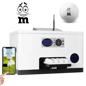 Refinecolor Printer Bola Golf Cerdas CMYK Digital Kecil Printer UV Mobile App Kustom 12 Buah Bola Golf Dalam Satu Waktu