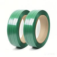 Bande d'emballage en polyester de haute qualité, durable et résistante, gaufrée, verte, bandes d'emballage en plastique PET