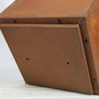 Fournitures de jardin, jardinières d'extérieur carrées en acier corten de 18 pouces, structure KD