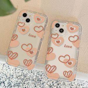เคสโทรศัพท์สำหรับ iPhone 17 Pro Max แบบใสลายกราฟฟิตีพร้อมถุงลมนิรภัย ลายหัวใจสไตล์ INS รูขนาดใหญ่ ป้องกันการกระแทก - Product Image 3
