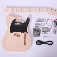 TC Factory DIY Semi-finished Electric Guitar Kits with Maple Neck & Fingerboard Basswood