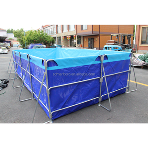 Bassin d'élevage de poissons en PVC avec cadre en acier galvanisé, réservoirs d'élevage de poissons de <span class=keywords><strong>grande</strong></span> capacité, bassin rectangulaire pour poissons - Product Image 3