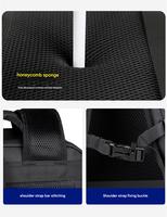 Sac à dos de voyage pour ordinateur portable en tissu Oxford imperméable avec logo personnalisé pour hommes, avec port USB, compression par vide et pompe intégrées