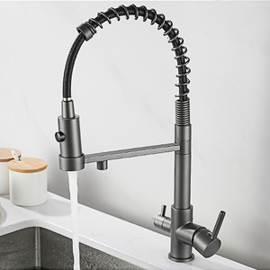 Смеситель кухонный из нержавеющей стали с двойной ручкой - Product Image 3