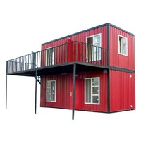 Maison conteneur modulaire préfabriquée sur mesure, haute résistance au feu, structure en acier galvanisé robuste, assemblage simple