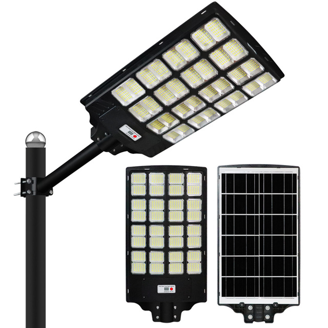 BOYI 500W 800W 1000W Solar Street Light, ABS Material IP65 for Outdoor Lighting
