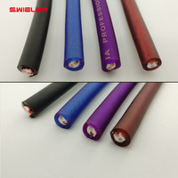24Awg 2core tresse bouclier OFC cuivre noir/bleu/violet veste transparente Hifi Audio Mic câble fil Xlr Dmx Microphone câble rouleau