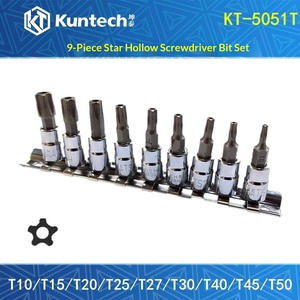 Jeu de douilles étoiles creuses <span class=keywords><strong>Torx</strong></span> Kuntai 9 pièces non magnétiques - Product Image 3