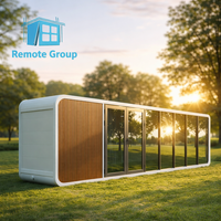 Casa Contenedor Modular Prefabricada Elegante de 20 pies/40 pies, Tipo Apple Cabin, Hermosa, Impermeable, con Dormitorio