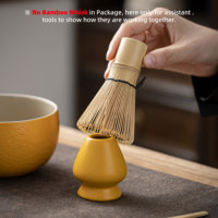 Ensemble de bols à matcha en porcelaine sur mesure pour la vente en gros, kit de fouet pour la cérémonie du thé japonaise - Résistant à la chaleur, écologique, qualité alimentaire