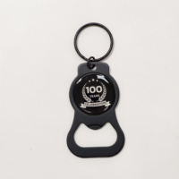 Ouvre-bouteille personnalisé en acier inoxydable noir, ouvre-bouteille à sublimation, porte-clés vierge, porte-clés, ouvre-bouteille de bière