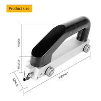 Outil de rainurage de sol en U RTS, coupe-soudure, couteau à rainurer portable pour revêtements de sol en vinyle élastique avec roue de guidage
