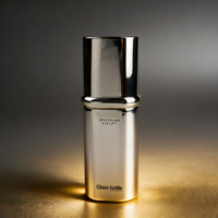 Ensemble d'emballages de luxe pour soins de la peau, flacons pompe en verre 40ml 100ml 120ml finition miroir pour lotion corporelle et sérum, vente en gros, logo personnalisé