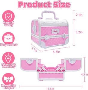 Kit Trucco EPT per Bambine, Set di 56 Pezzi Lavabili con Valigetta Cosmetica, Specchio, Smalto e Pennelli - Product Image 5