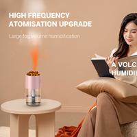 Top Vente Volcan Humidificateur Diffuseur De Parfum Ultrasonique Coloré Lumière Cool Brume Fogger Chambre Voiture Air Humificador