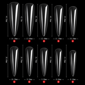 500 pièces Gel X Nail Tip Press On Extension System acrylique couverture complète sculptée cercueil <span class=keywords><strong>faux</strong></span> <span class=keywords><strong>ongles</strong></span> Capsule américaine Art - Product Image 1