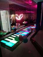 Tapis de piano géant personnalisable pour adultes, support de sol, carreaux de sol et pieds, piano à led