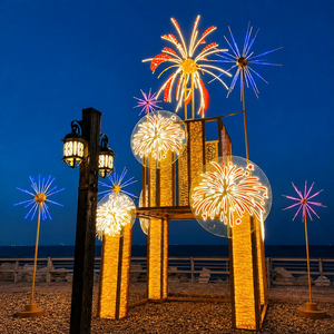 Commercial Outdoor LED Firework Motif <b>Lights</b> for Christmas Plaza Holiday Decoration - Product Image 1