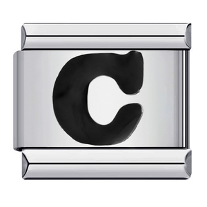 Pulsera <span class=keywords><strong>Italian</strong></span> Charm de Acero Inoxidable Negra con Iniciales Inglesas <span class=keywords><strong>LOVE</strong></span> DIY de Yiwu, Módulo de Letra Modelo - Product Image 6