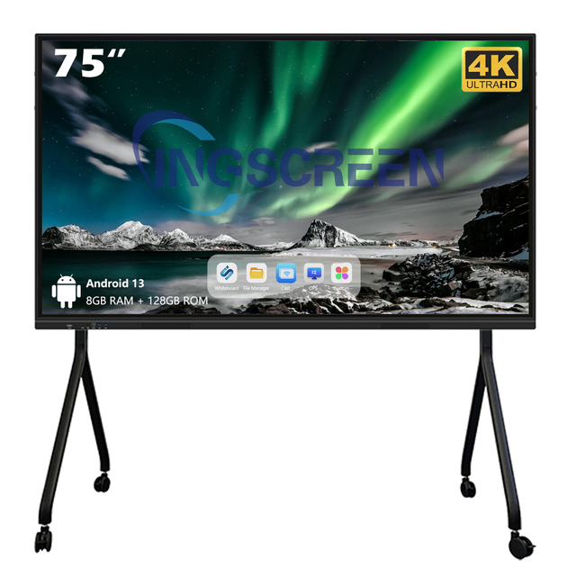 65 Inch Board Interactive Flat Panel Infrared 20 Points Touch Screen 55 75 86 98 110 Inch Whiteboard Smart Board for School