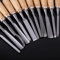 12 pièces ensemble d'outils de ciseau à bois bricolage artisanat outils à main détaillés travail du bois outils de sculpture Simple OEM