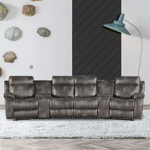 Giá Rẻ Xám Nhà Điện Ảnh Da Sofa Điện