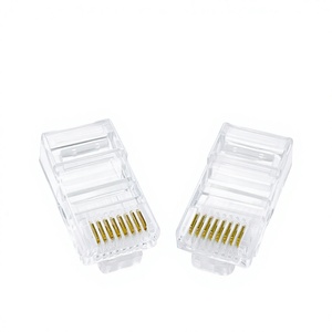 Conector Ethernet RJ45 Cat5e de Aleación de Cobre de 8 Núcleos, 1 Puerto para Cable de Red - Product Image 1