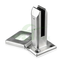 Accessoires de garde-corps en acier inoxydable pour piscine extérieure moderne, clôture, escalier, balcon, avec support de verre réglable et pied de fixation