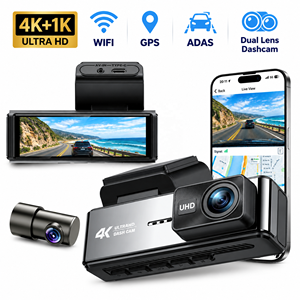 Nueva Cámara para Auto 4k, DVR con Wifi y GPS, Cámara de Tablero 4k+1080P Wifi, Dashcam 4k con Doble Lente Delantera y Trasera, Dashcam 4k Wifi con ADAS - Product Image 1