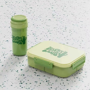 Boîte à lunch en plastique avec couvercle, motif dessin animé mignon, gourde incluse, compatible micro-ondes, portable, hermétique, 3 compartiments, pour la rentrée scolaire - Product Image 6