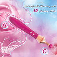 Dames Tweekoppige Multi-Frequentie Clitoris Vibrator Massager Multi-Frequentie Vibratie Pen Seksspeeltjes