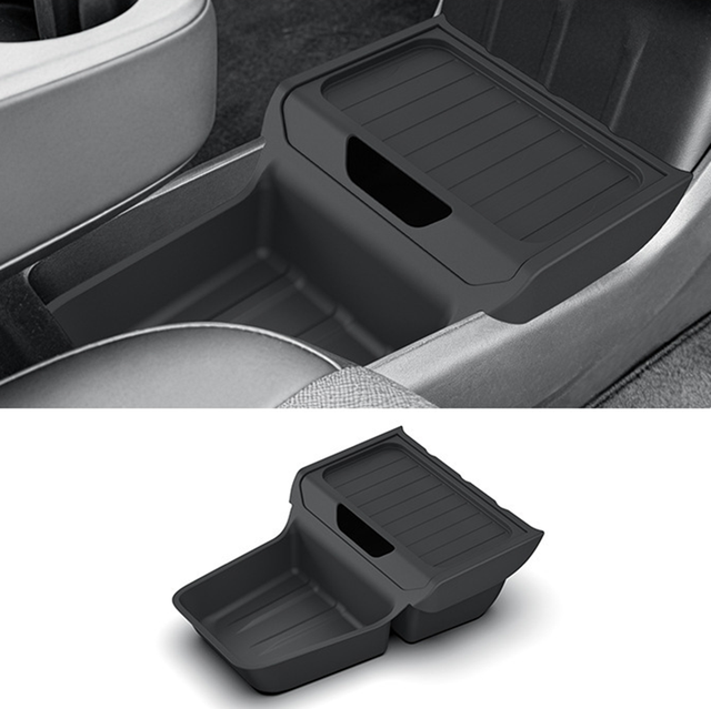 For Rear Central Control Storage Box TPE Style Car Console Tray Case for Tesla Model Y Standard Accessories