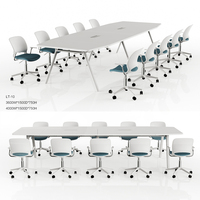 Table de conférence modulaire hexagonale en bois MFC écologique pour 12 personnes, design moderne, durable et extensible