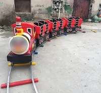 Bambini rides in treno di divertimento parco giochi elettrica del fumetto mini pista del treno giocattolo set per la vendita