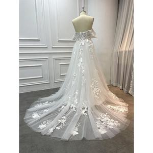 <span class=keywords><strong>Robe</strong></span> de mariée en dentelle à épaules dénudées pour femme, tenue de <span class=keywords><strong>mariage</strong></span> rustique, Top transparent avec appliques, style Boho, <span class=keywords><strong>2023</strong></span> - Product Image 4