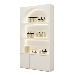 Nuovo Stile Espositore Cosmetici Multilivello di Tendenza, Vetrina <span class=keywords><strong>Angolare</strong></span> per Cosmetici e Profumi - Product Image 1