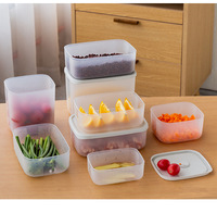 Ensemble de 3 contenants hermétiques pour aliments, sans BPA, boîtes de rangement de cuisine en plastique multi-tailles pour réfrigérateur